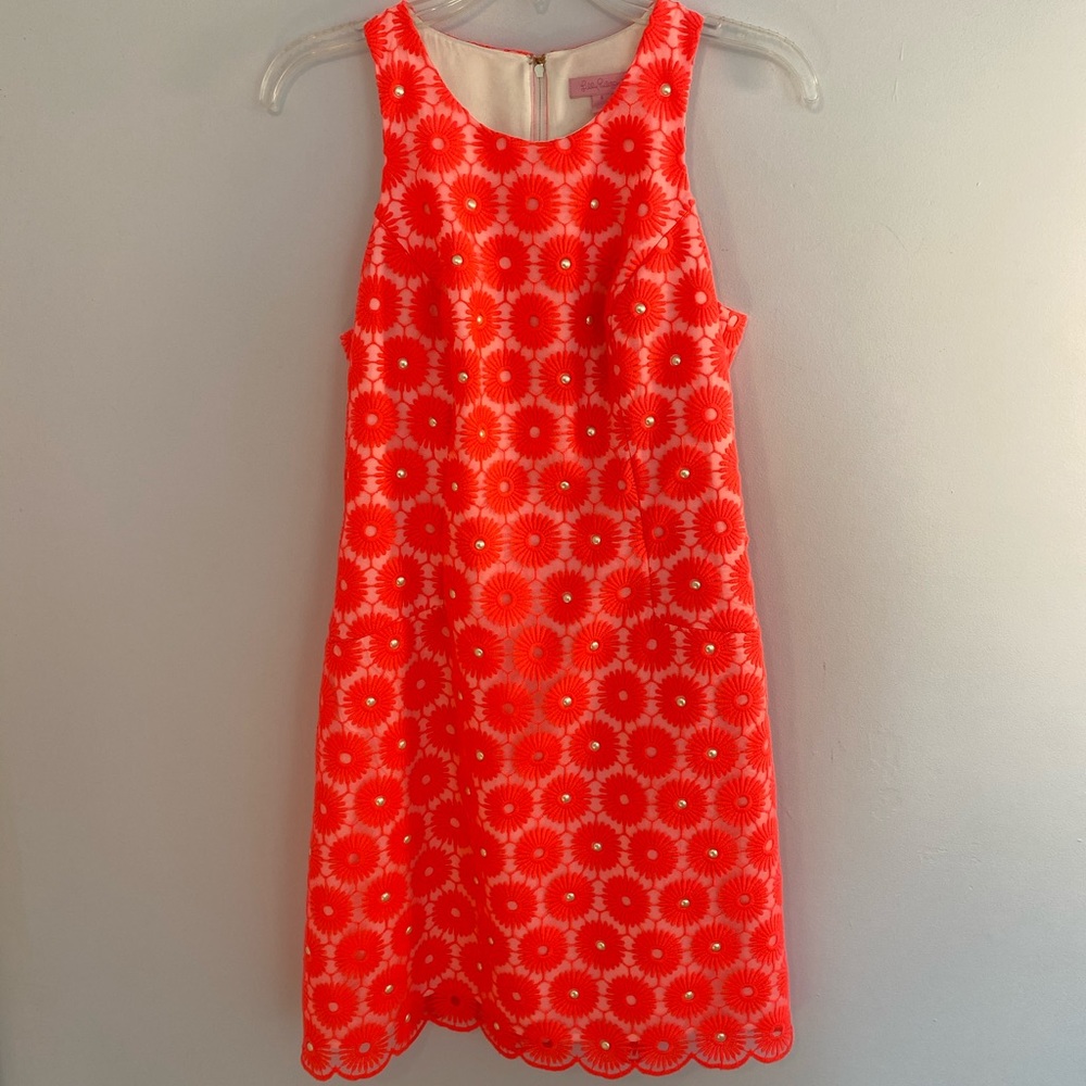 Lilly Pulitzer Red and White Floral Mini Dress